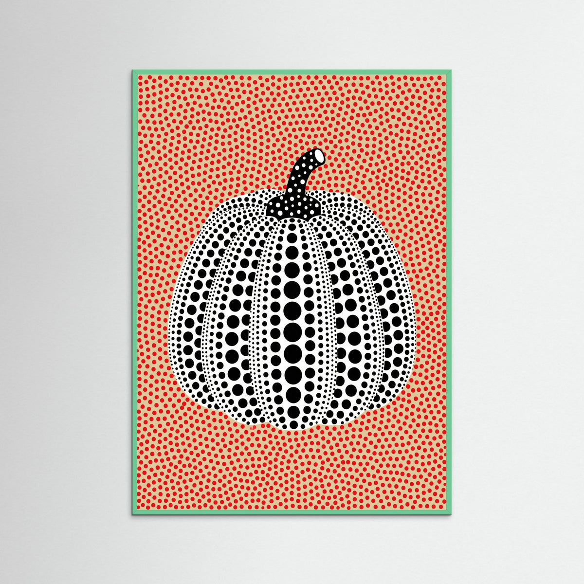 Mint Wood Dotted Pumpkin Pop