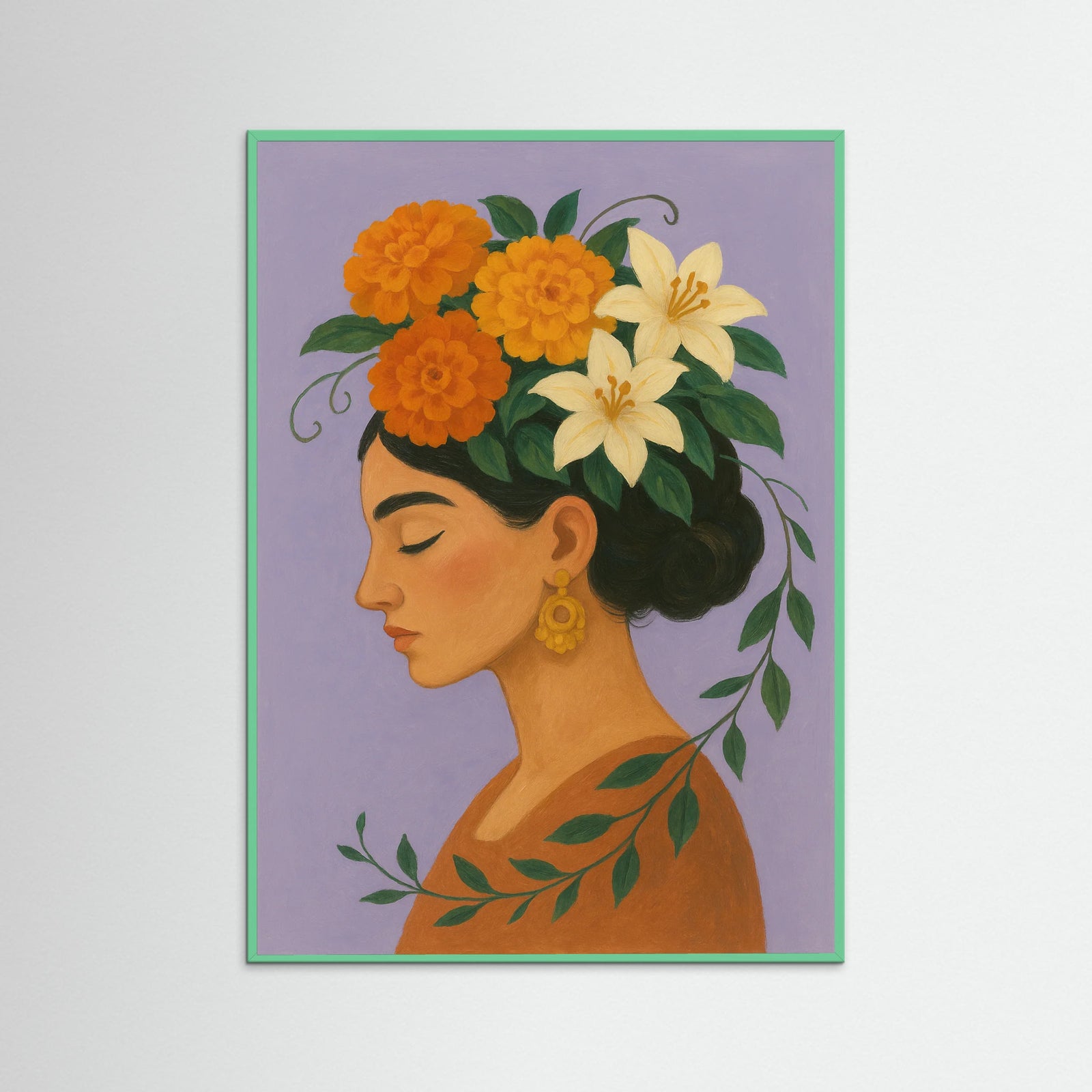 Mint Wood Dreaming Blossoms