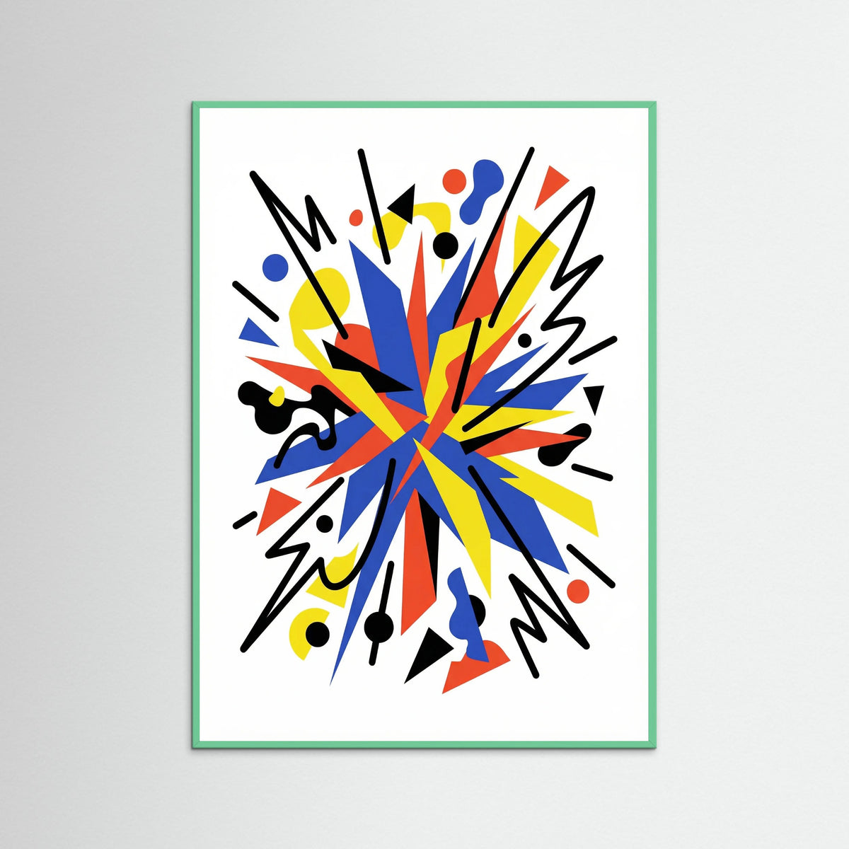 Mint Wood Dynamic Abstract Symphony