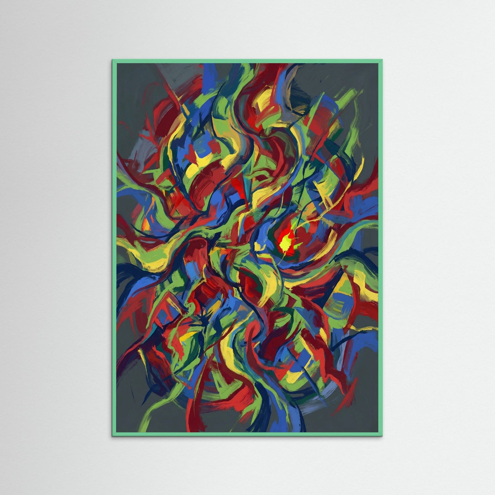 Mint Wood Dynamic Abstraction Beige