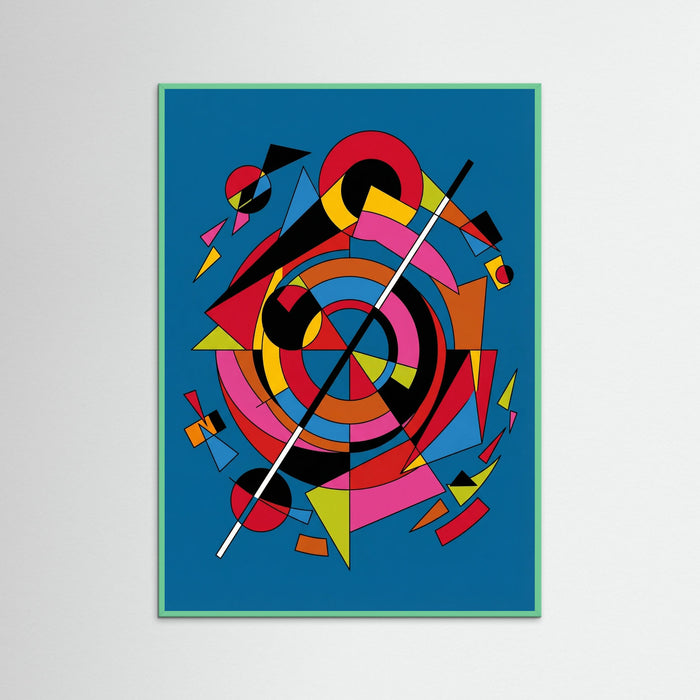 Mint Wood Dynamic Abstraction Blue