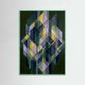 Mint Wood Dynamic Geometric Composition