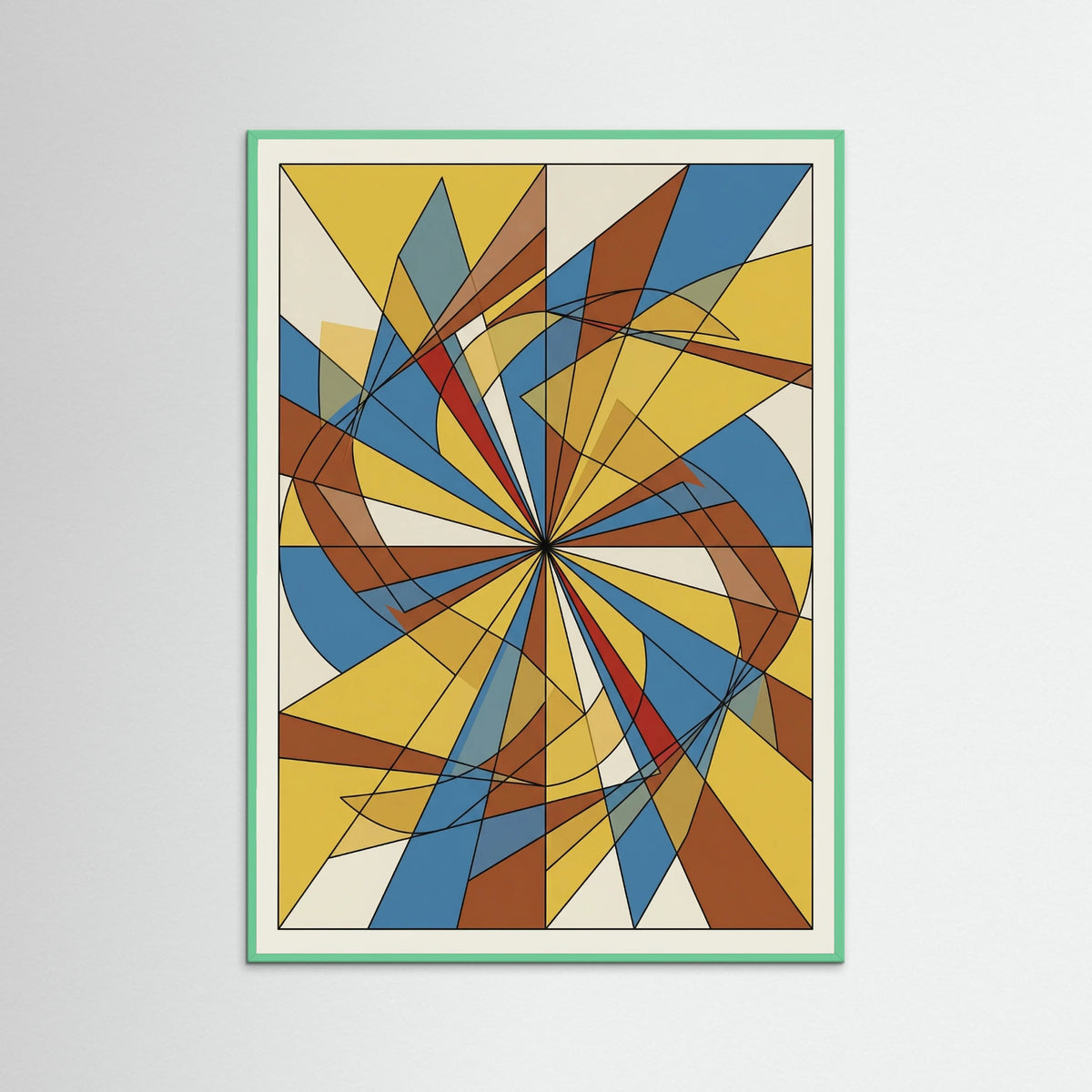 Mint Wood Dynamic Geometric Forms