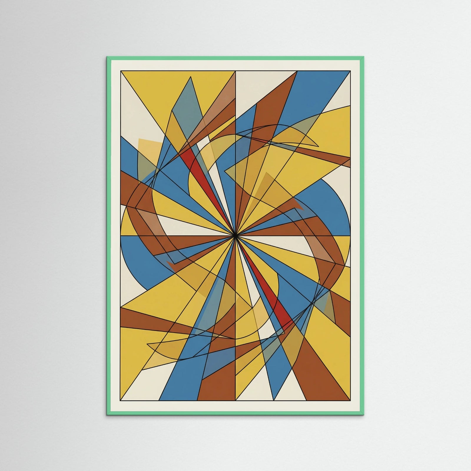 Mint Wood Dynamic Geometric Forms