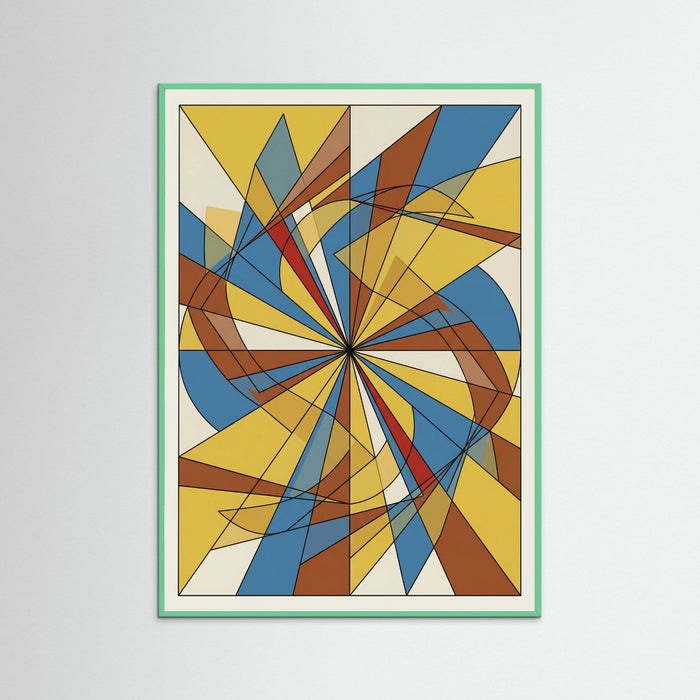 Mint Wood Dynamic Geometric Forms