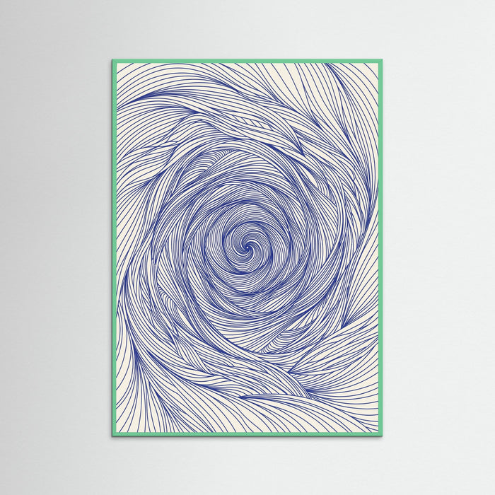 Mint Wood Dynamic Indigo Swirl