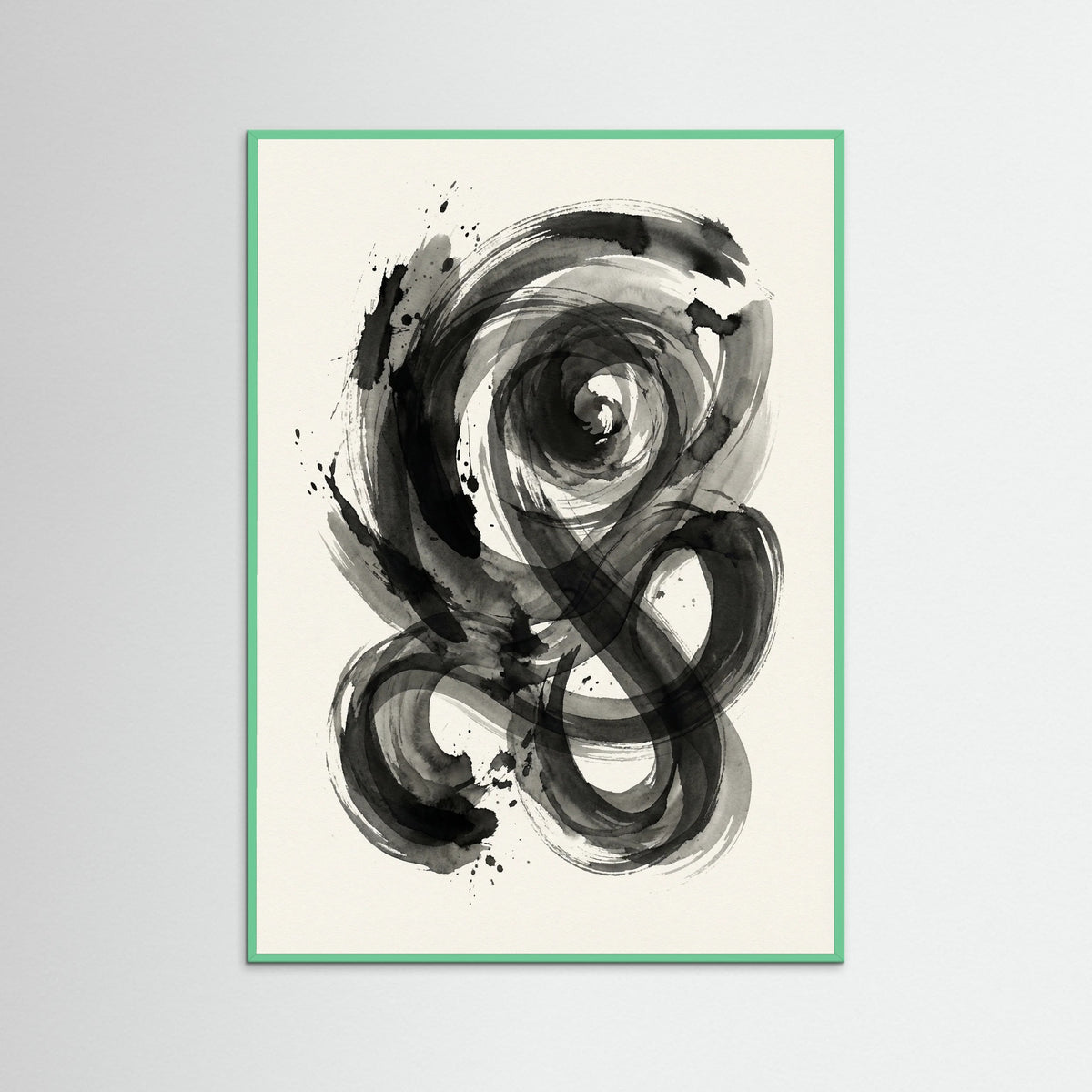 Mint Wood Dynamic Inkwork