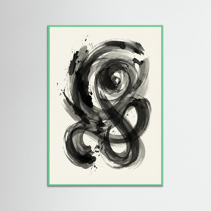 Mint Wood Dynamic Inkwork