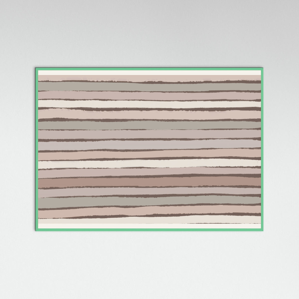 Mint Wood Earthy Stripes Poster