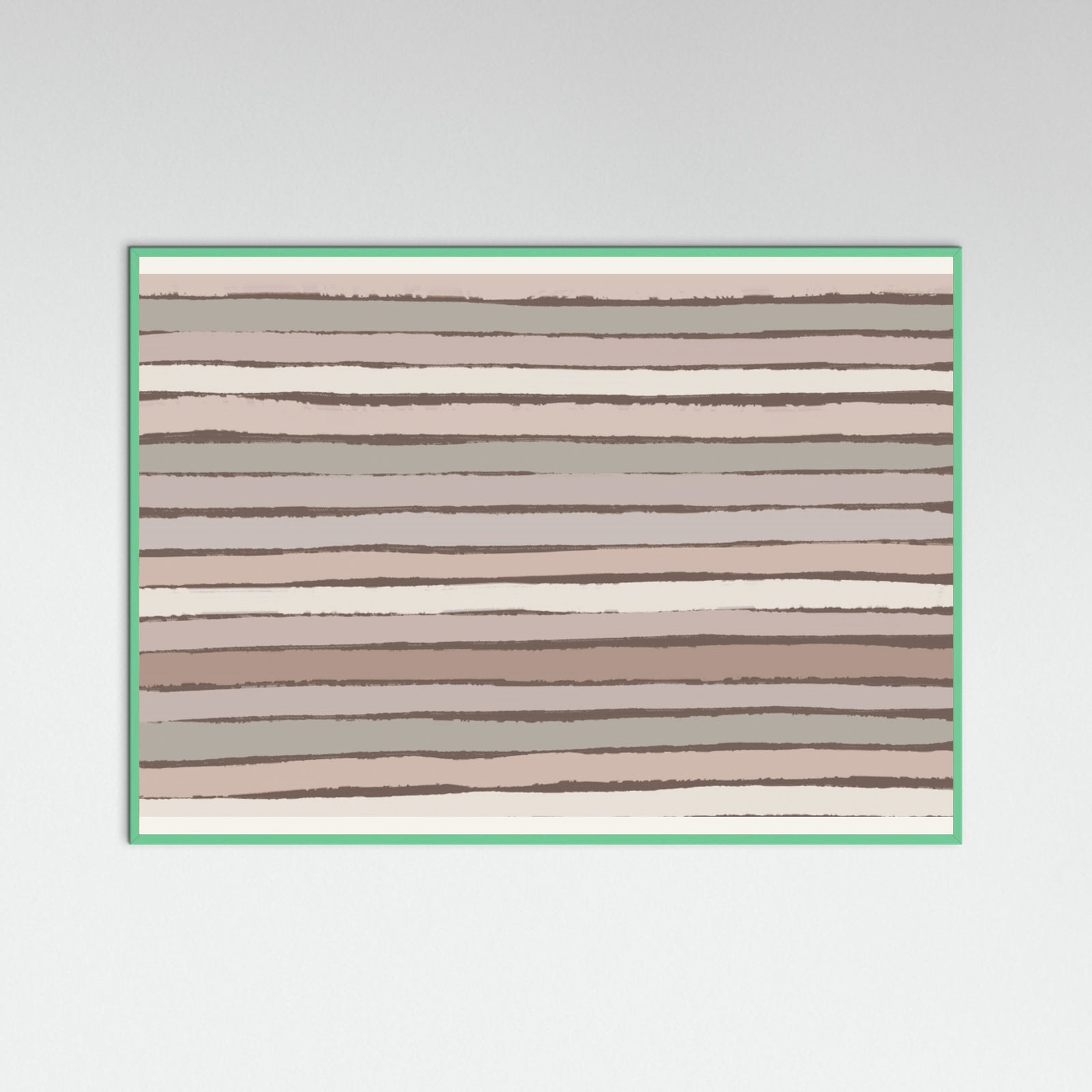 Mint Wood Earthy Stripes Poster