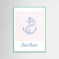 East Coast Anchor Poster – plakat og kunsttryk