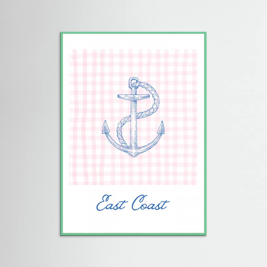 East Coast Anchor Poster – plakat og kunsttryk