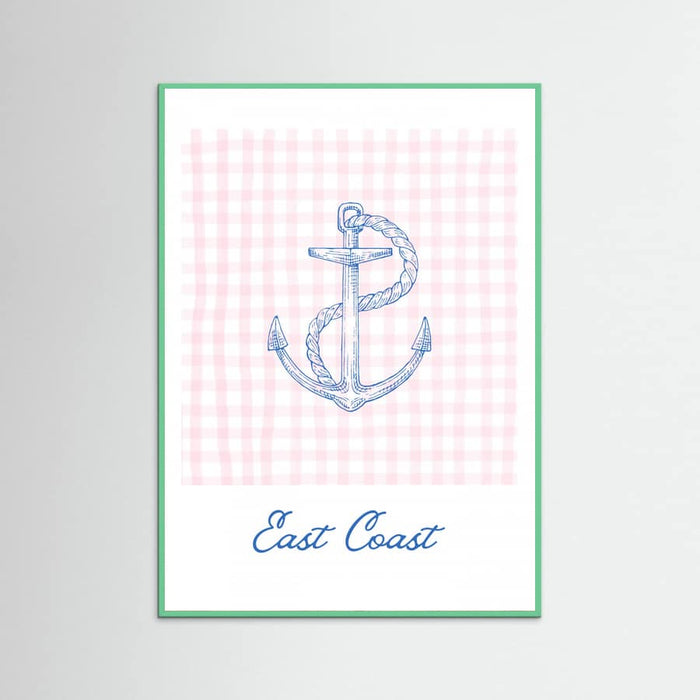 East Coast Anchor Poster – plakat og kunsttryk