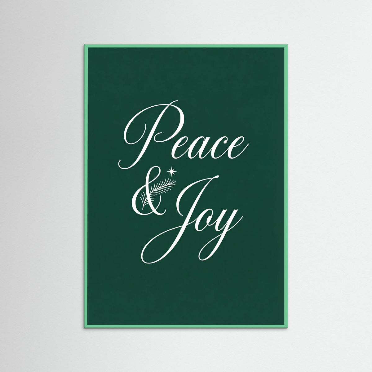 Mint Wood Elegant Christmas Script