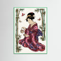 Mint Wood Elegant Fan Dance