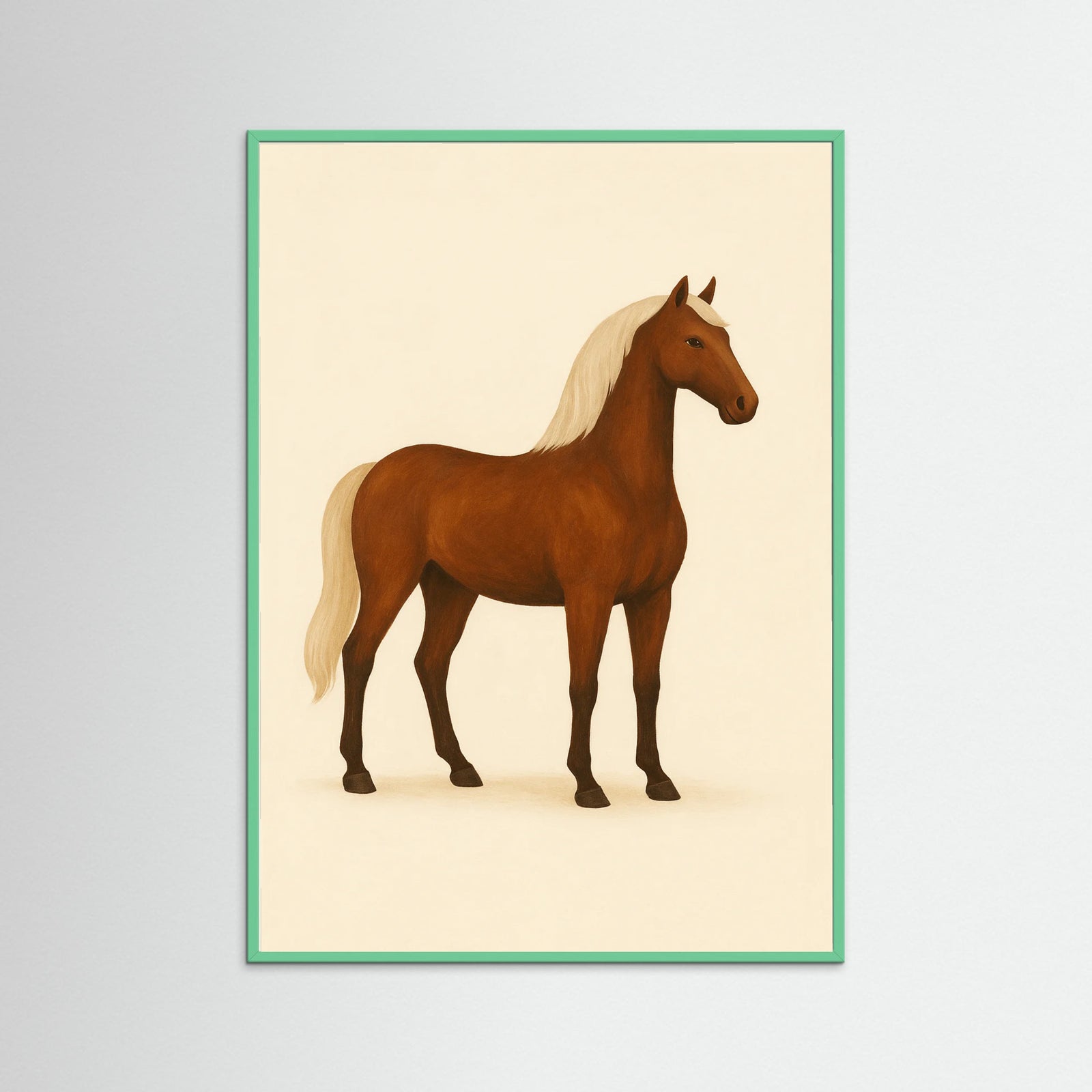 Mint Wood Elegant Horse