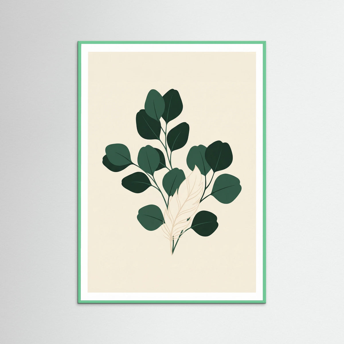 Mint Wood Elegant Ribbon Plant