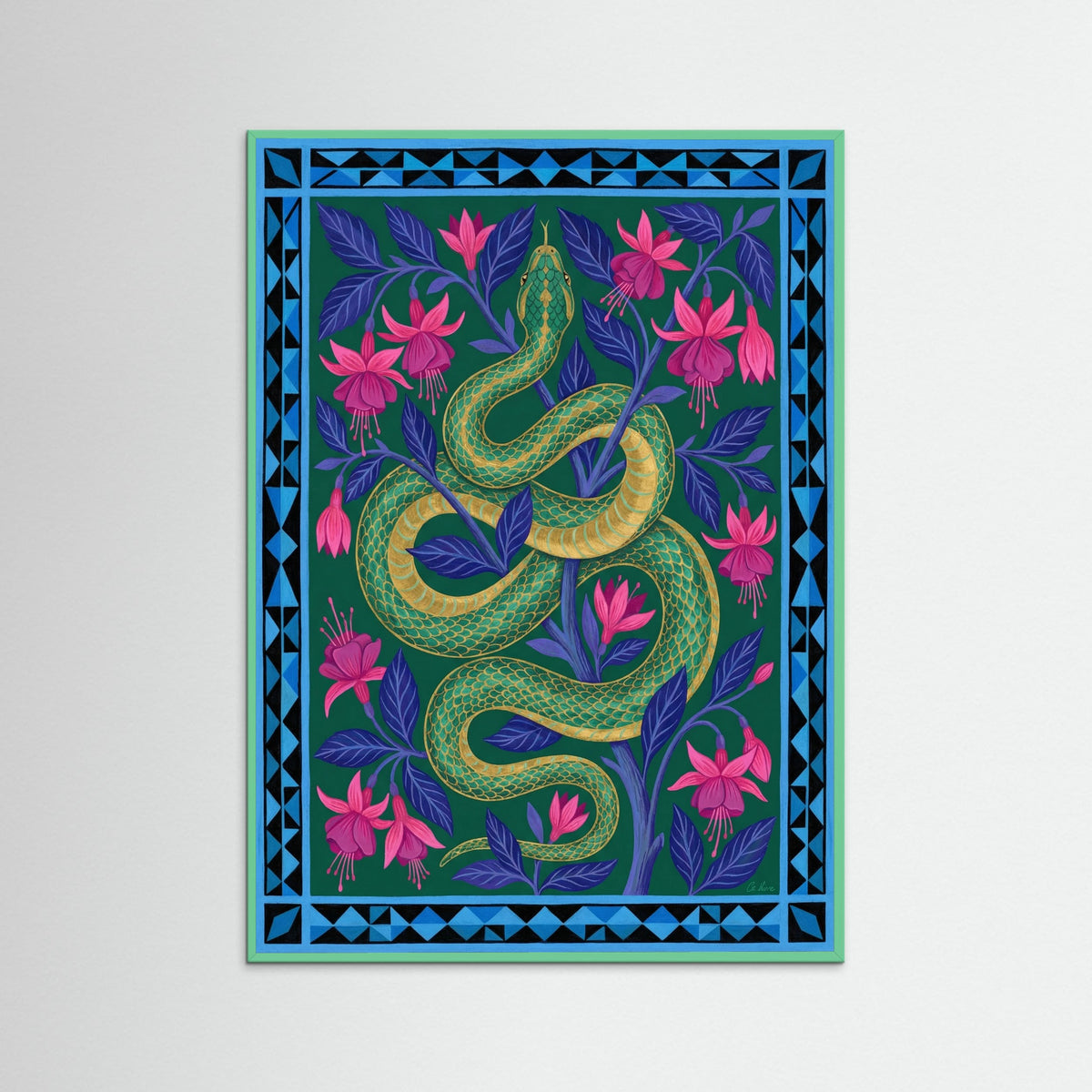 Mint Wood Emerald Tiger Reverie