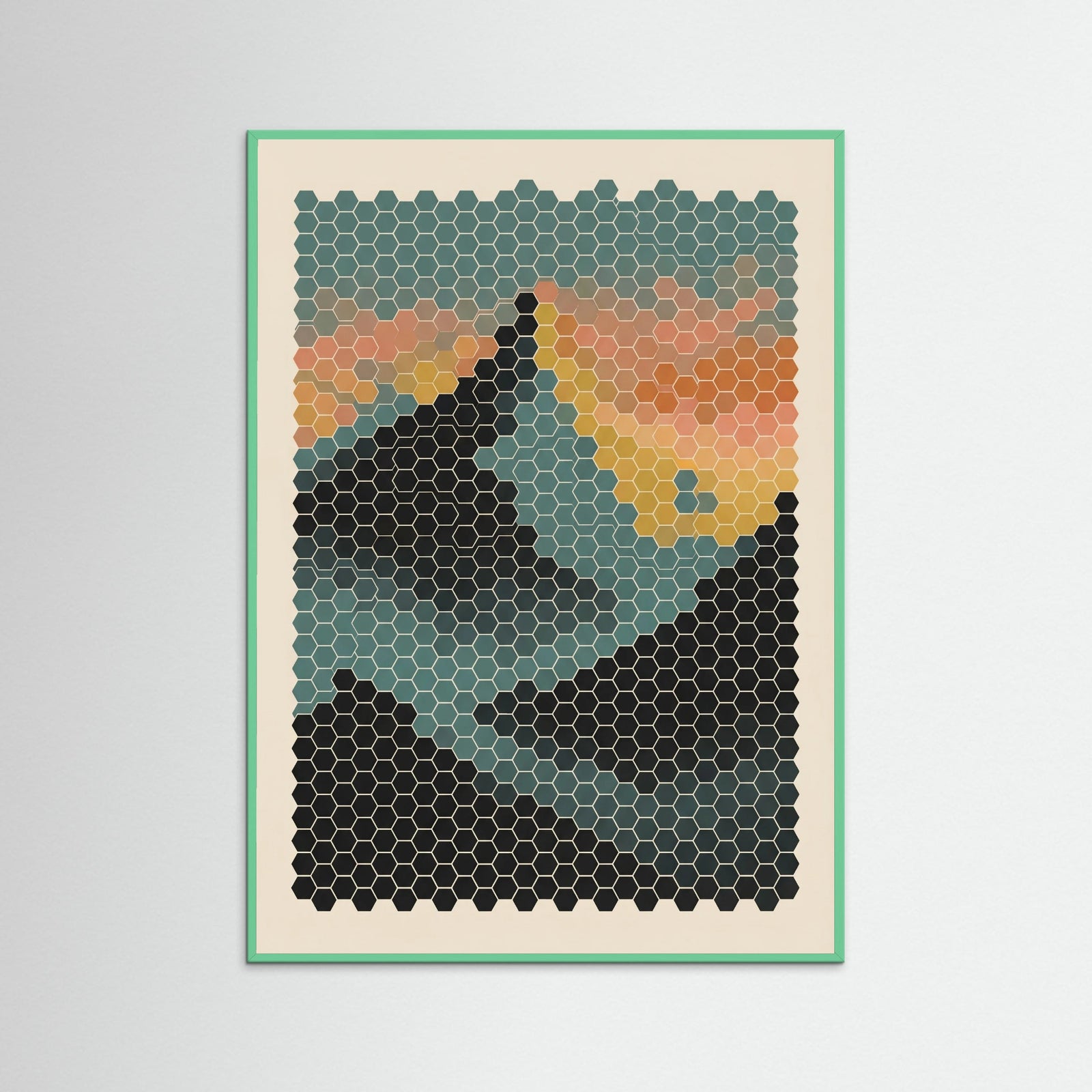 Mint Wood Enchanted Hexagons