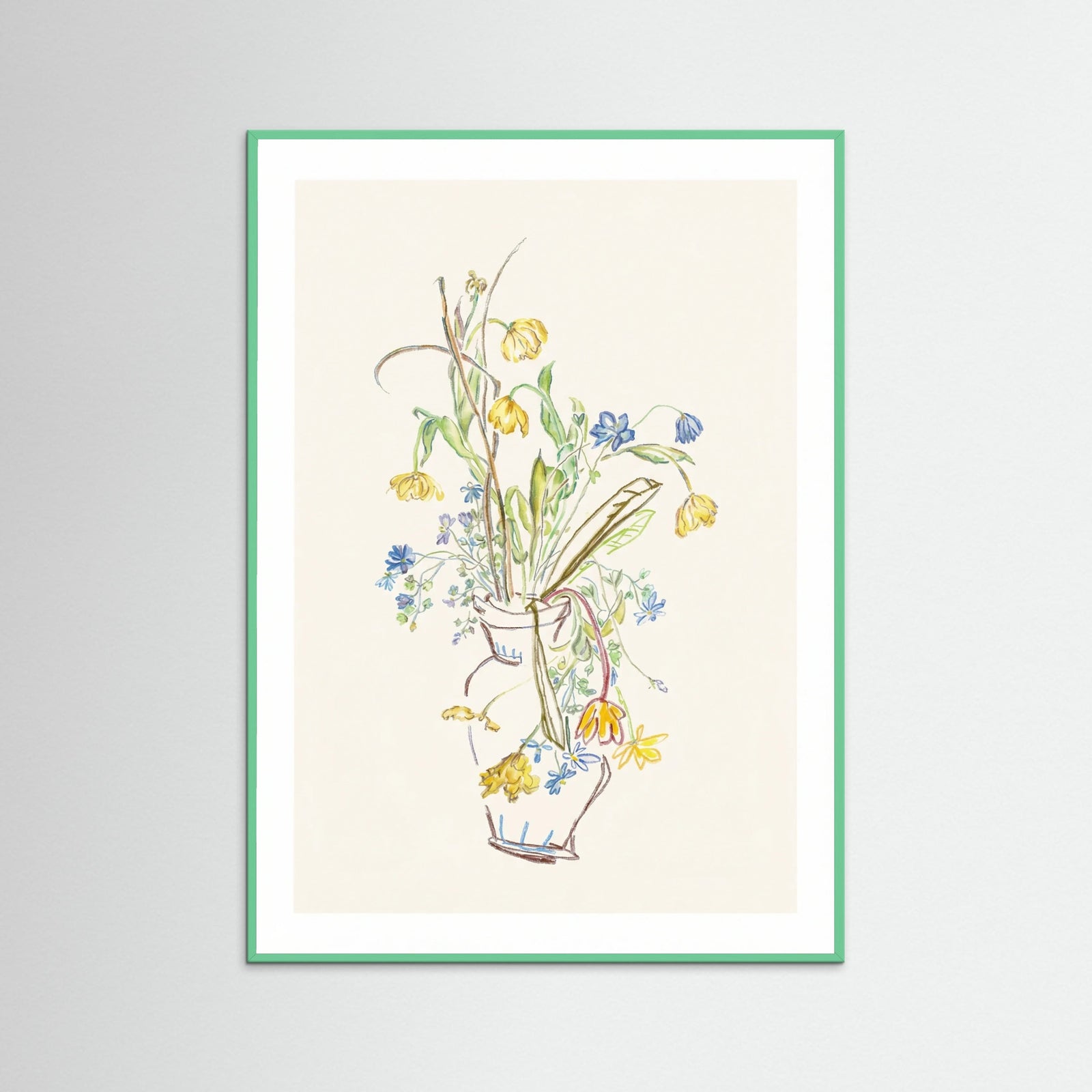 Mint Wood Ephemeral Blossom Sketch