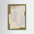 Mint Wood Fabric Pattern Collage No.6 Poster