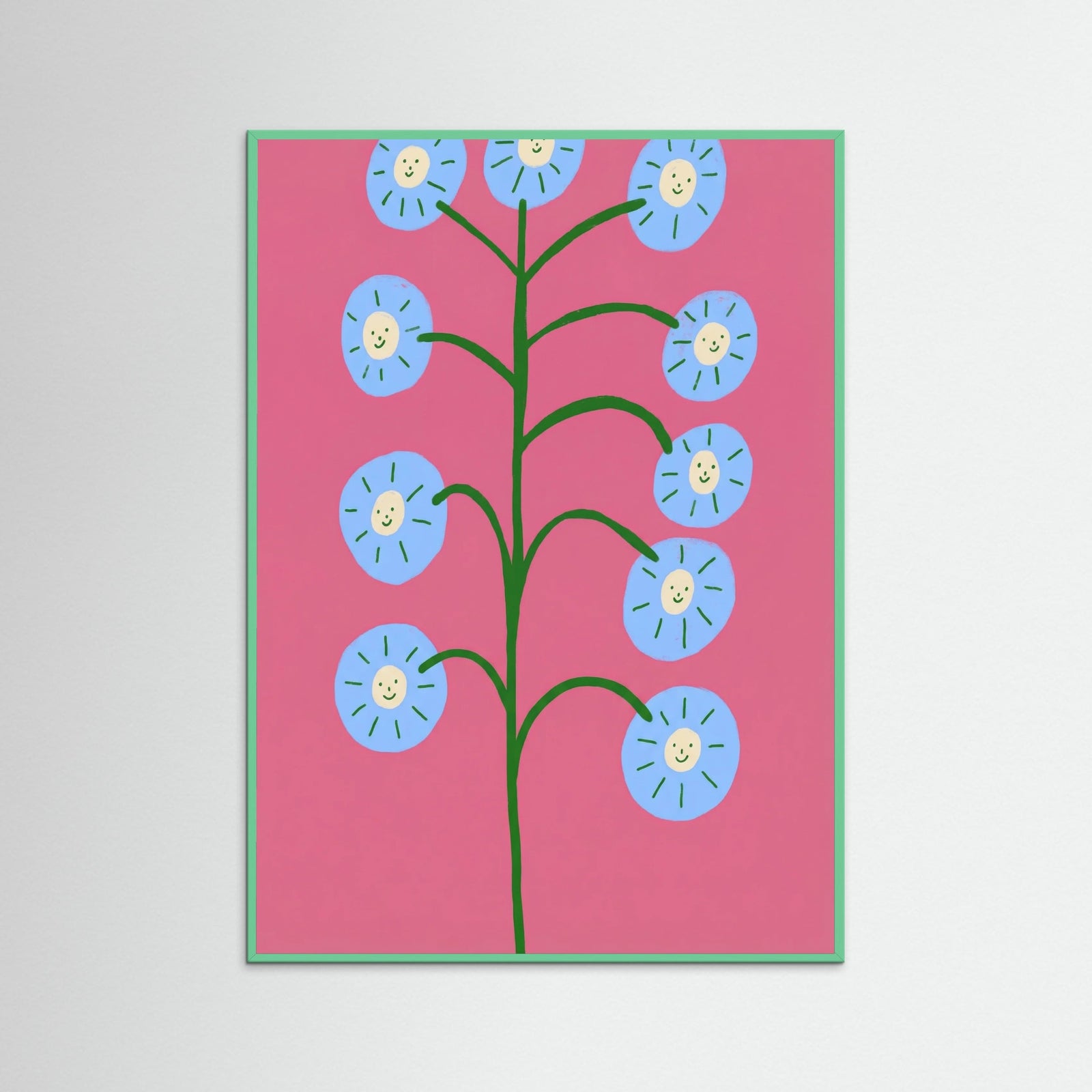 Mint Wood Fantasy Blooms