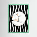 Mint Wood Feline Embrace