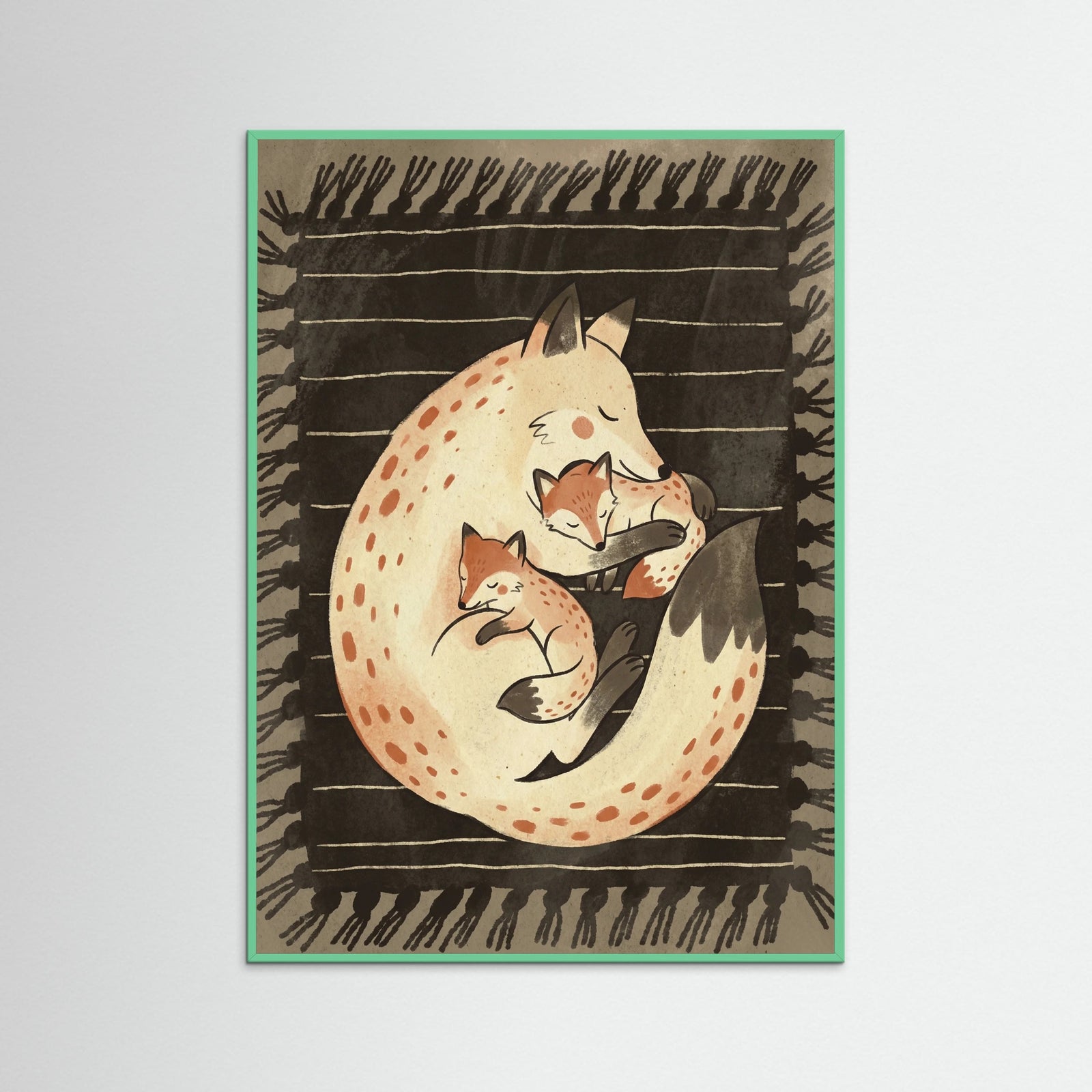 Mint Wood Feline Family Nest