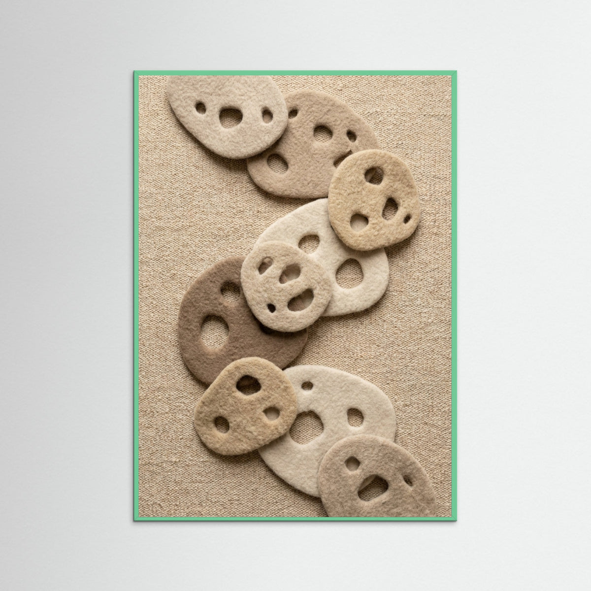 Mint Wood Felted Contour Study