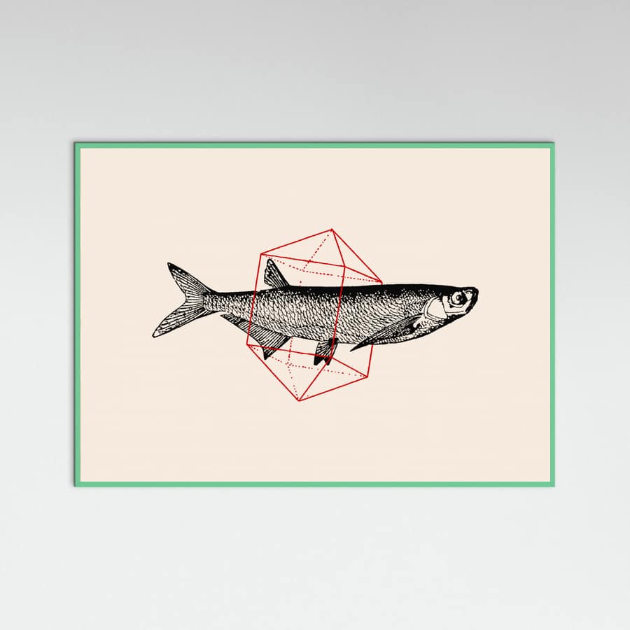Fish In Geometrics Nº2 Poster – plakat og kunsttryk