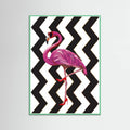 Flamingo heels Zigzag Poster – Poster und Kunstdruck