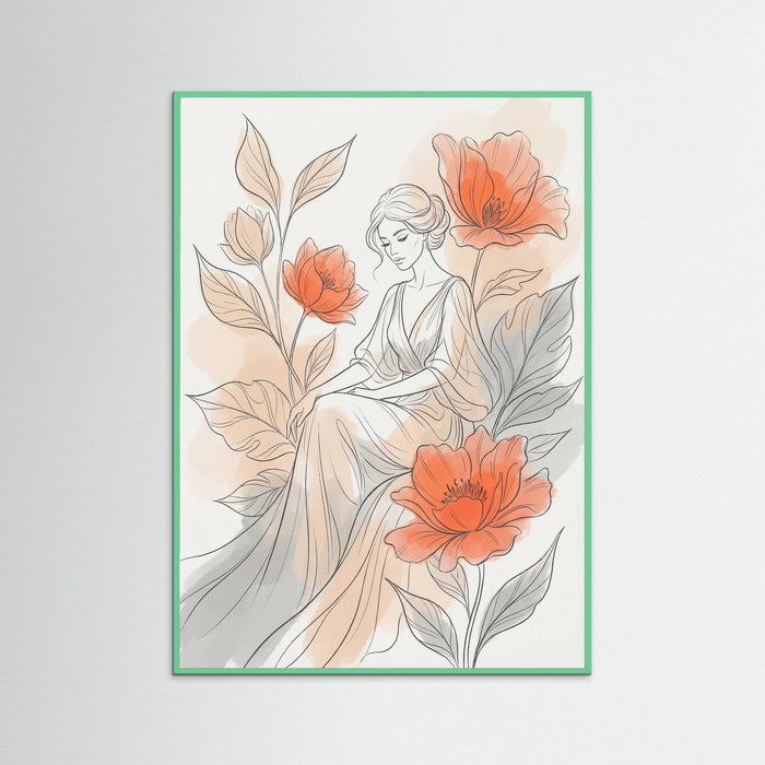 Mint Wood Floral Aura