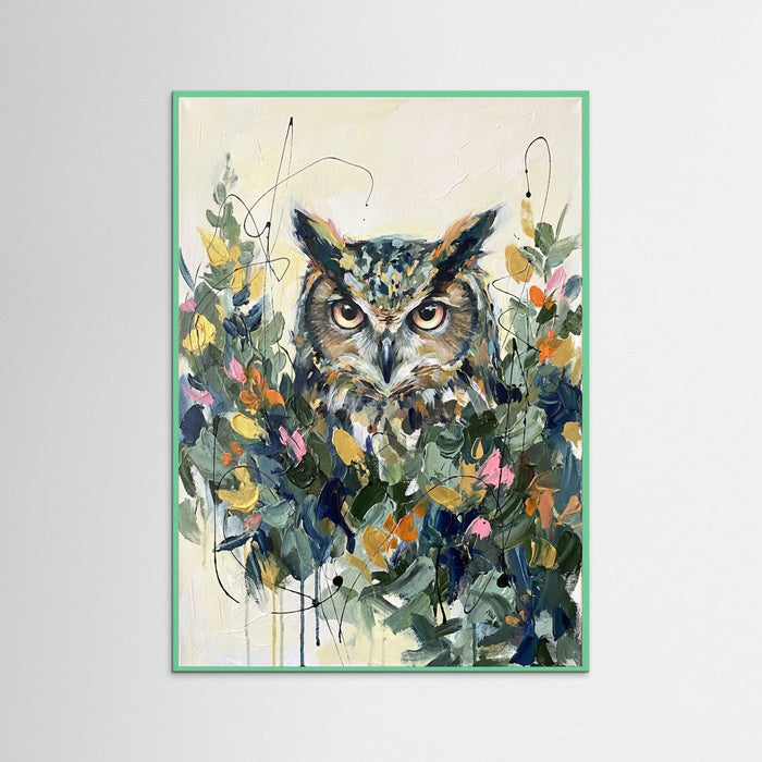 Mint Wood Floral Gaze