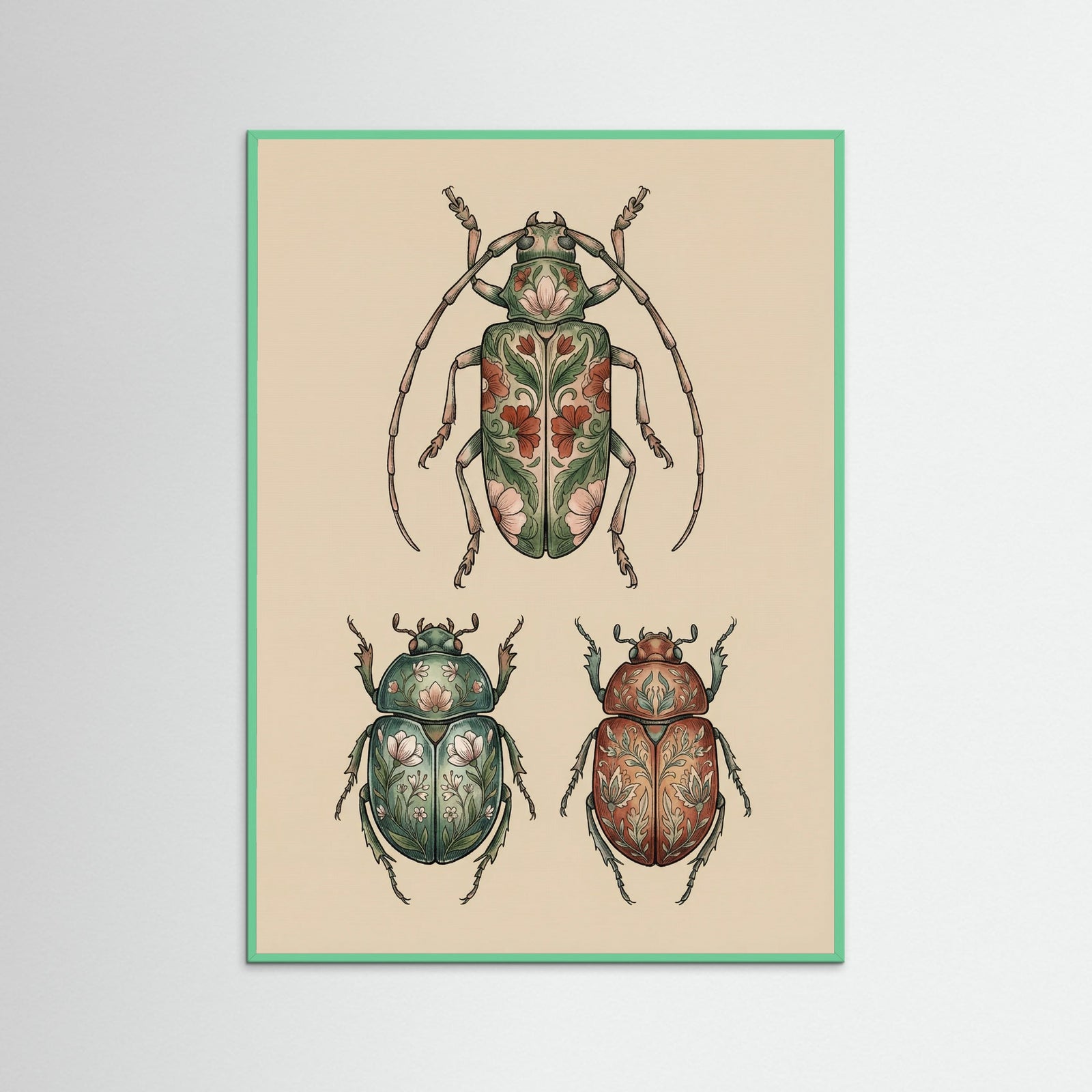Mint Wood Floral Moths