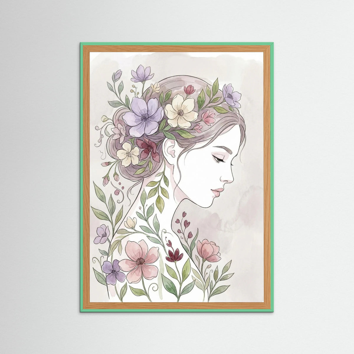Mint Wood Floral Muse