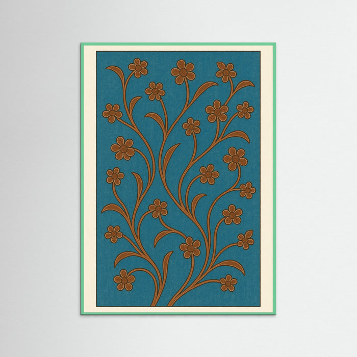 Mint Wood Floral Patterns