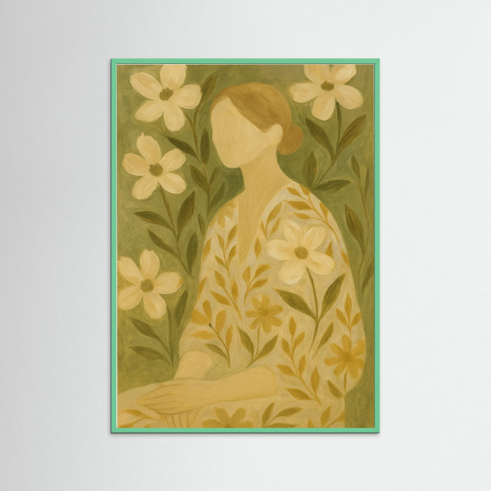 Mint Wood Floral Quiet