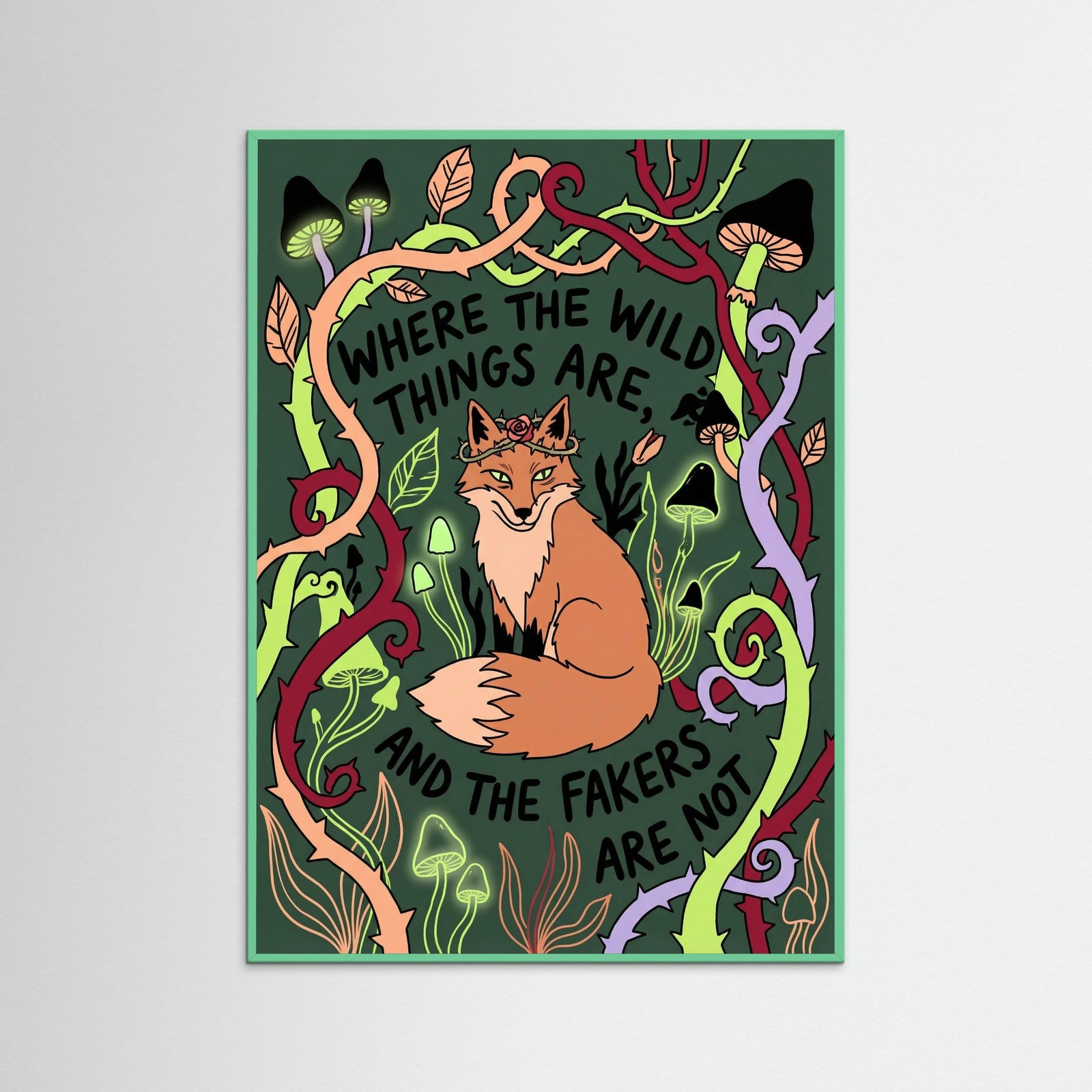 Mint Wood Floral Rebellion