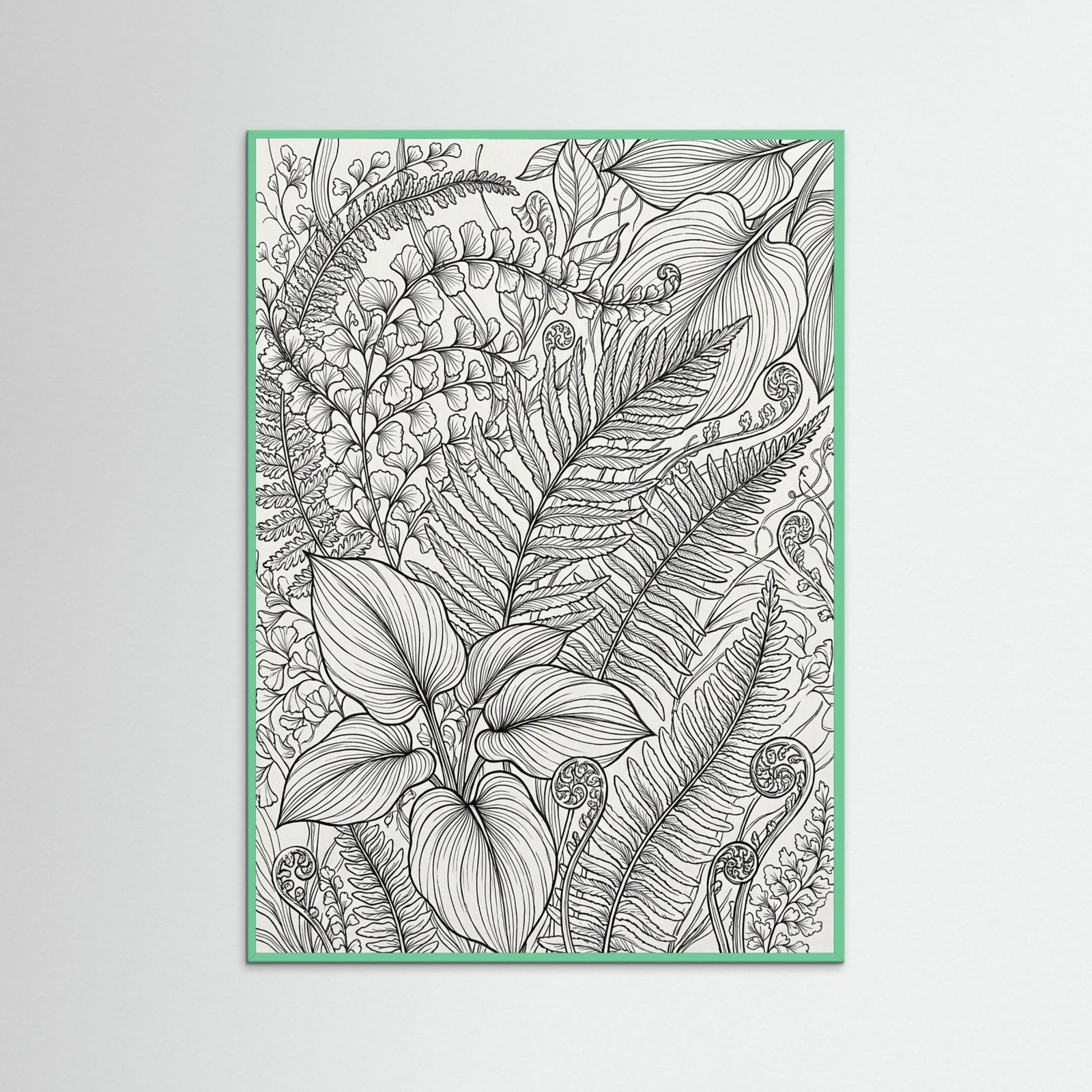 Mint Wood Floral Rhythm