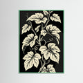 Mint Wood Floral Silhouette