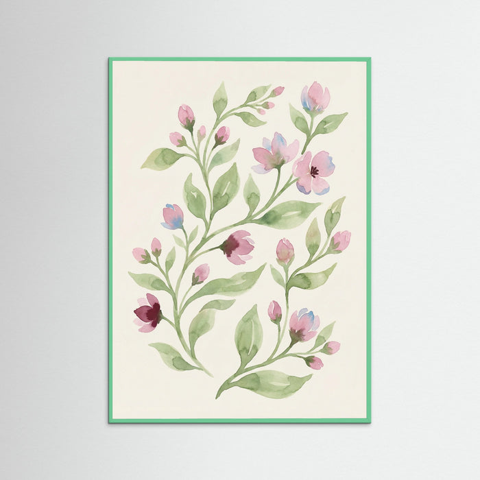 Mint Wood Floral Whispers