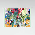 Mint Wood Flower Garden Poster