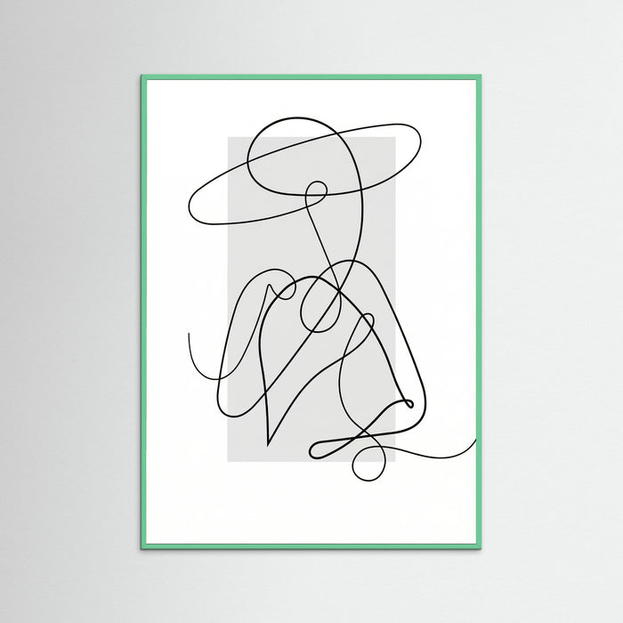 Mint Wood Flowing Contours Gray