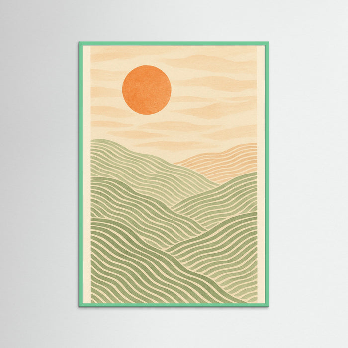Mint Wood Flowing Contours