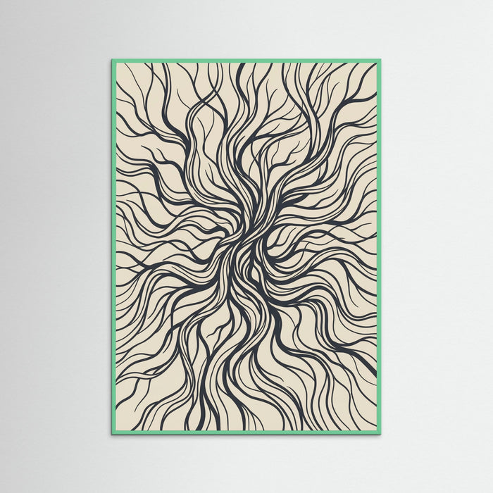 Mint Wood Flowing Contours
