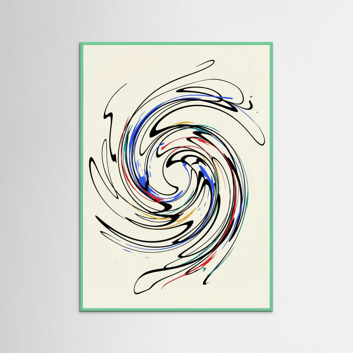 Mint Wood Fluid Contours