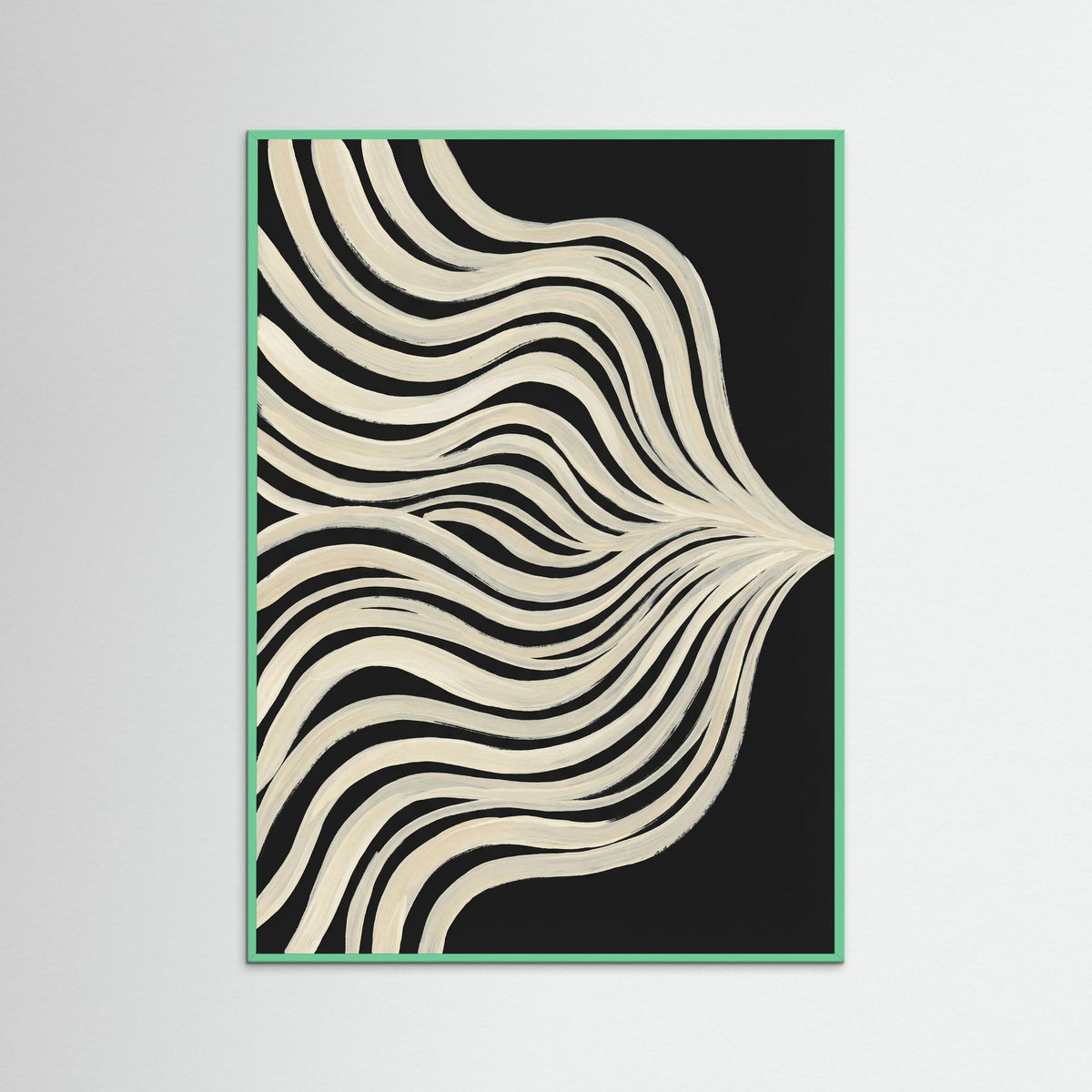 Mint Wood Fluid Contours