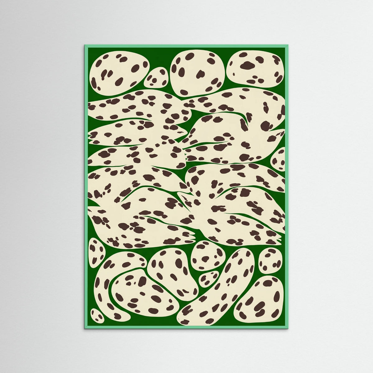 Mint Wood Fluid Spot Pattern