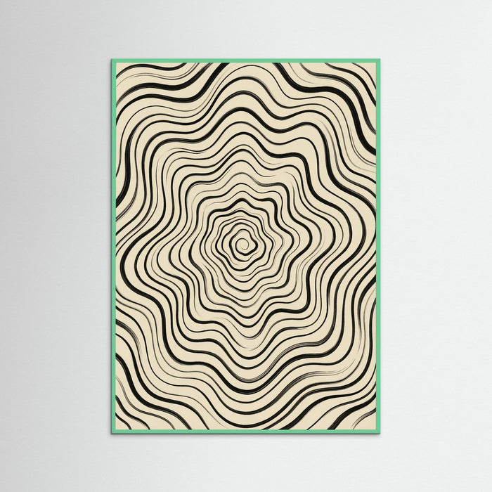 Mint Wood Fluid Stripes