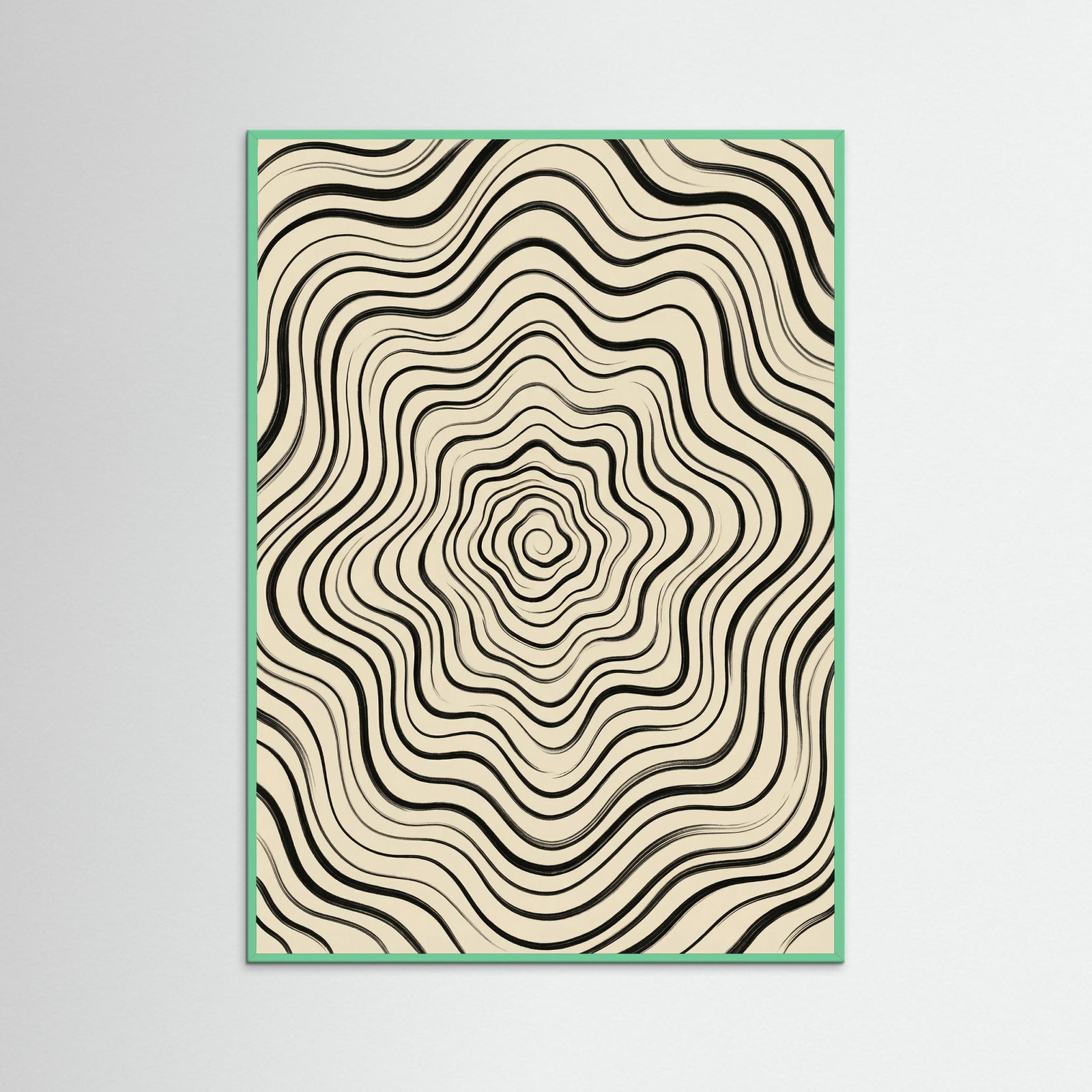 Mint Wood Fluid Stripes